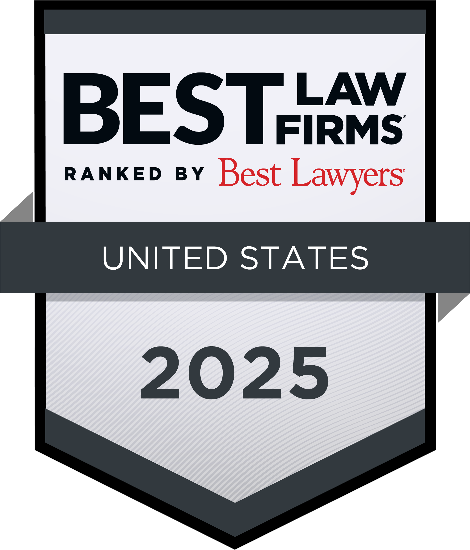 Best Law Firms ranked by Best Lawyers United States 2025 badge.