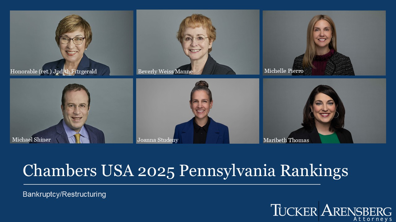 Chambers USA 2025 Pennsylvania Rankings for Bankruptcy/Restructuring