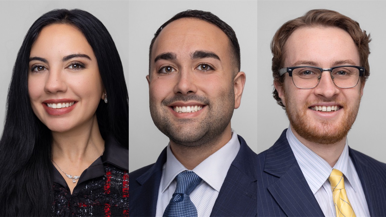 Attorneys Hunter Greenberg, Joe Carna, and George Balchunas