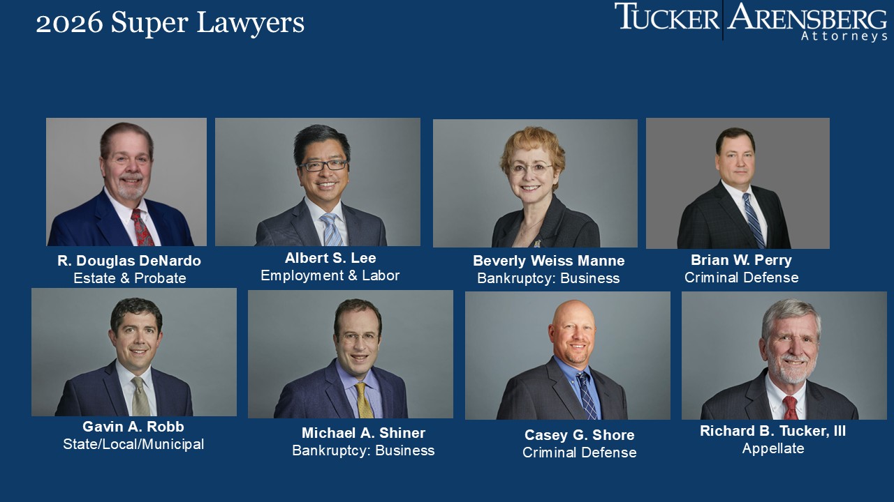 Tucker Arensberg 2026 Super Lawyers®